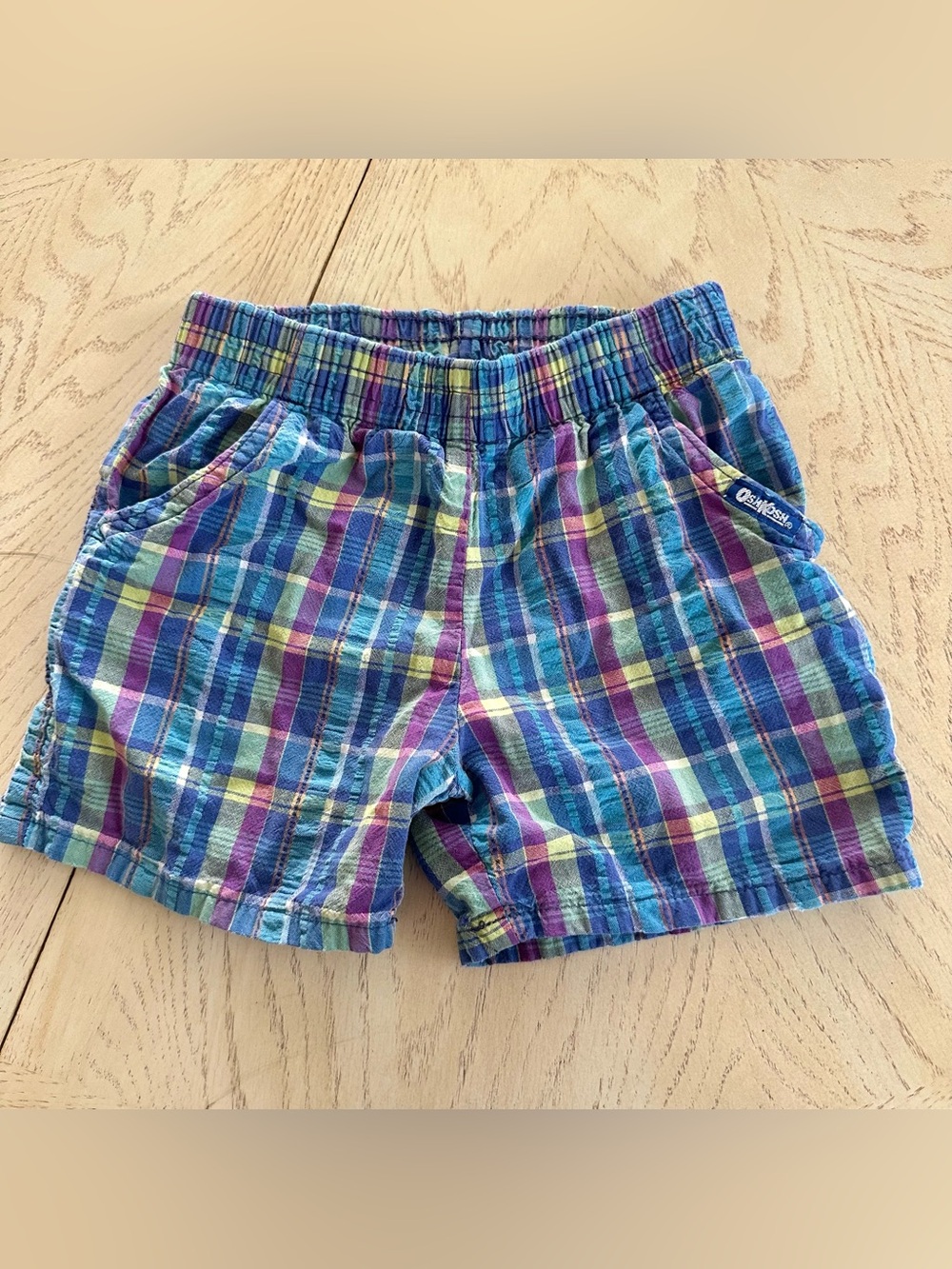 Vintage Y2K 90s Plaid Oshkosh Cotton unisex Shorts 2T